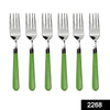2268 Stainless Steel Forks with Comfortable Grip Dining Fork Set of 6 Pcs DeoDap